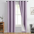 Yakamok 100% Blackout Curtain Panels 84 inches Cold and Light Blocking Drapes by Yakamok