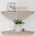 JORIKCHUO 10 inch Corner Wall Shelf, Round End Wall Mounted Floating Corner by JORIKCHUO