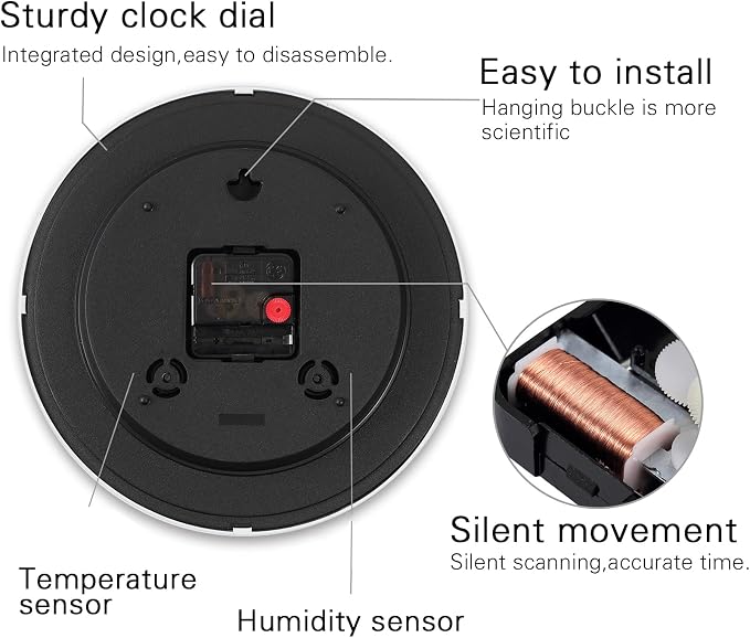 Wall Clock, Sweep Silent Movement Accurate Clocks - Image 4