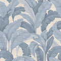 Tempaper Textured Blue Layered Palm Faux Grasscloth Removable Peel and Stick by TempaperCo