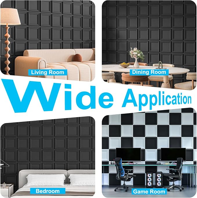 Art3d 33-Pack 3D Wall Panel for Interior Wall Décor, Diamond Textured PVC - Image 8