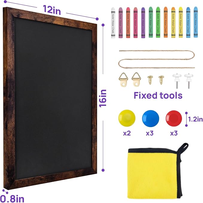 Magnetic Chalkboard, 12x16 Inches Blackboard - Image 2