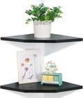 Corner Wall Shelves Set of 2, Rustic Wood Corner Floating Shelves by DUICIRXismadeforlove%EF%BC%81