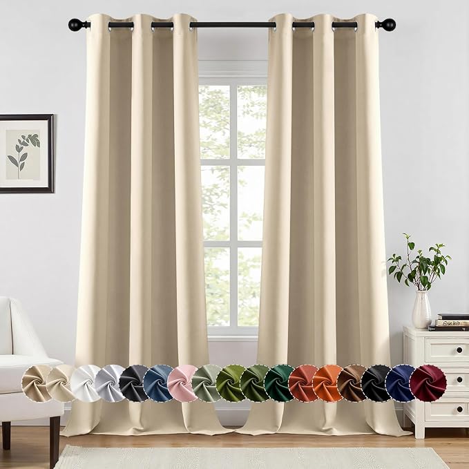 MIULEE Blackout Curtains for Bedroom Living Room 2 Panels, Thermal Insulated by MIULEE