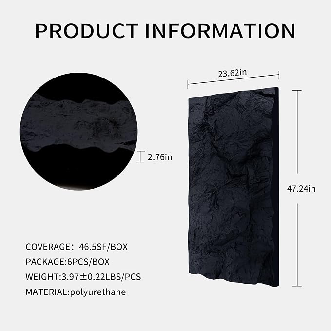 3D Faux Stone Wall Panels, Lightweight & Waterproof Accent Marble Rock Skin - Image 2