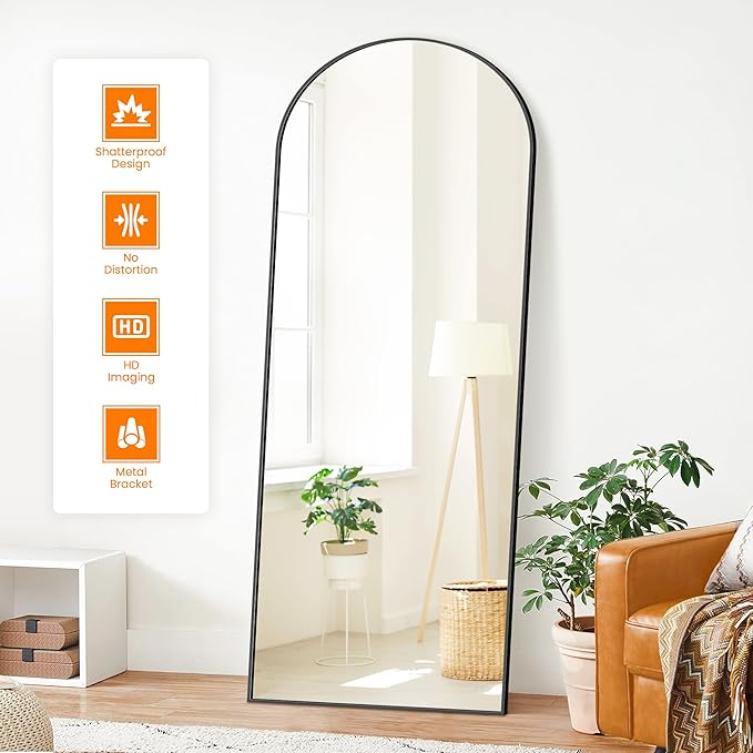 TRAHOME Full Length Arched Mirror, Living Room, Dressing Room - Image 2