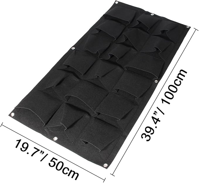 Ogrmar 18 Pockets Vertical Wall Garden Planter Plant Grow Bag - Image 2