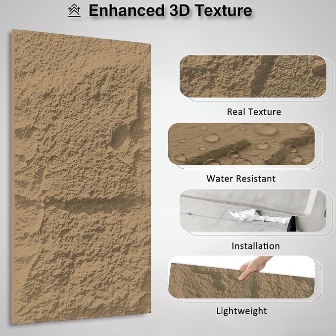 3D Faux Stone Wall Panels, 1.18" wall Panels - Image 3