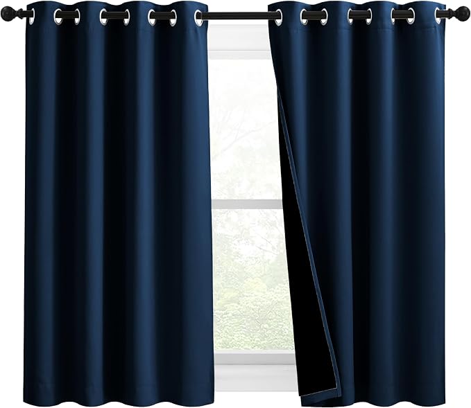 NICETOWN 100% Blackout Blinds, 46 inches x 45 inches, Laundry Room Decor Window by NICETOWN