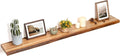 Floating Shelves for Wall Decor, Rustic Solid Elm Wood Live Edge Floating by FLYJOE