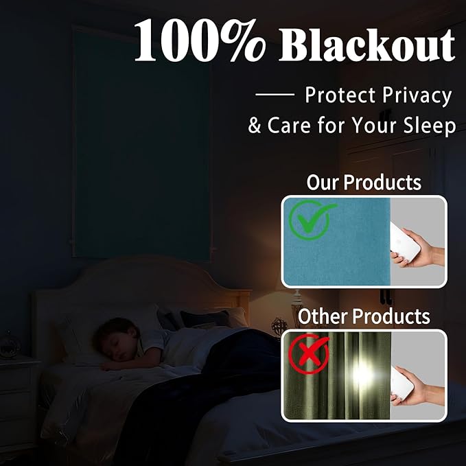 No-Sew 100% Blackout Shade - Image 2
