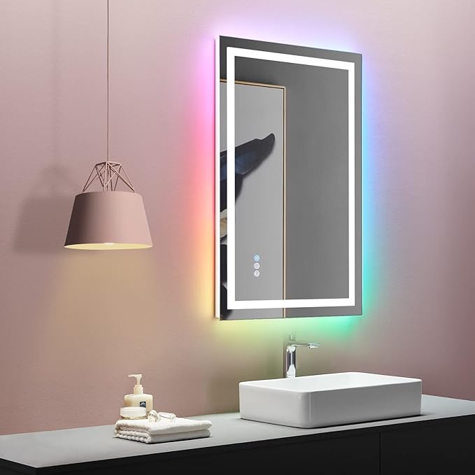 LOAAO 28"X36" LED Bathroom Mirror by LOAAO