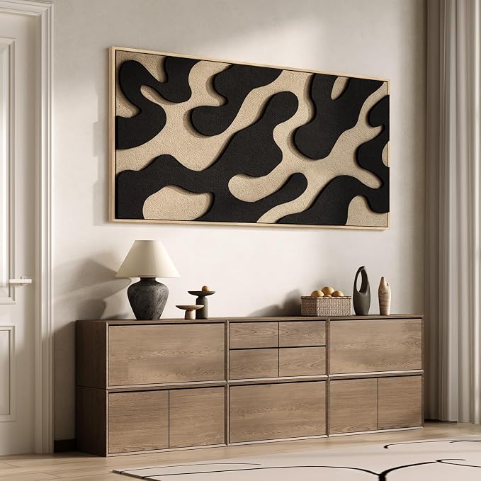 Large Framed 3D Abstract Wall Art - Image 4