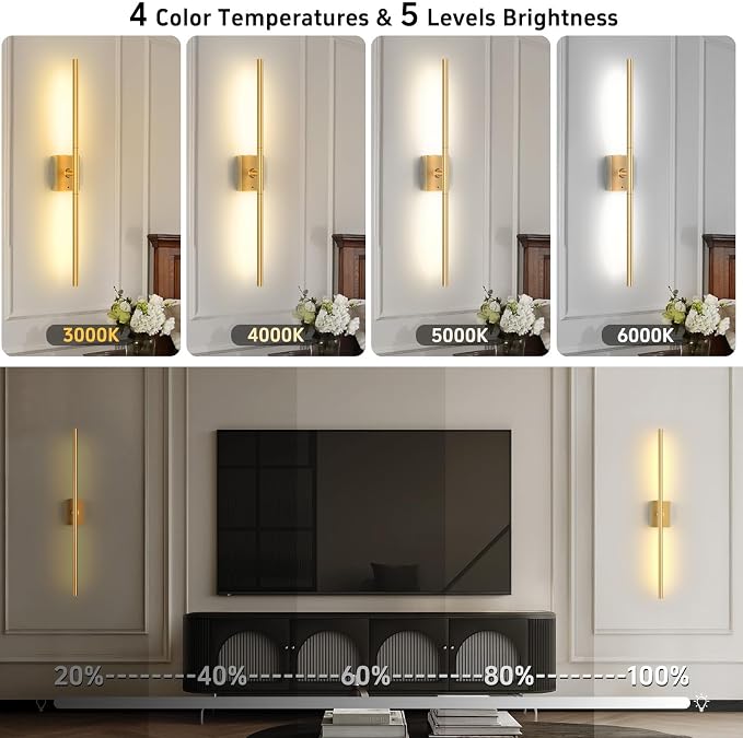 iThird 1 Pack Battery Operated Wall Sconce, Wireless Battery Wall Sconce - Image 5
