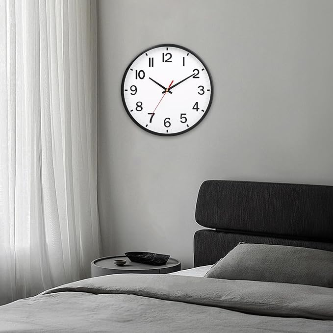 Wall Clocks Battery Operated 8 inch Modern Wall Clock, Silent Non Ticking Wall - Image 7