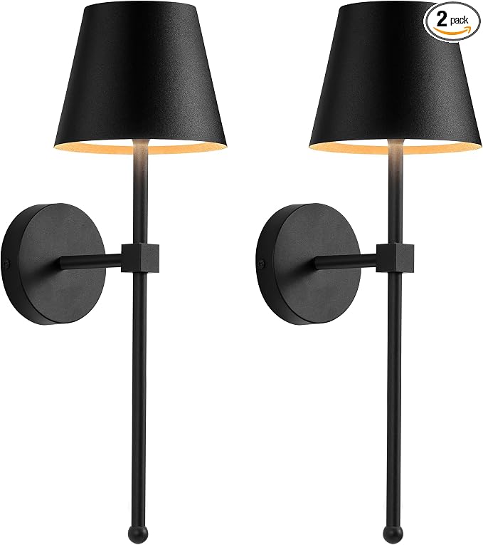 KDG Cordless Wall Sconces Set of 2, Wireless 5200mAh Rechargeable Battery LED by KDG