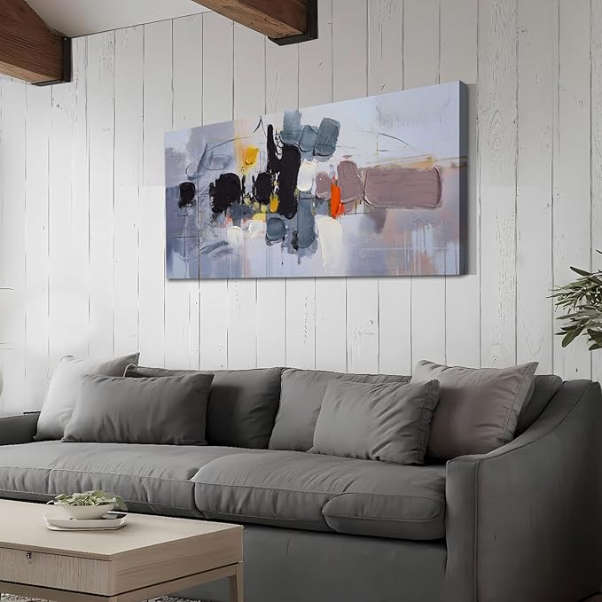 Ardemy Abstract Wall Art for Living Room Canvas Art Wall Decor, Modern Textured - Image 5