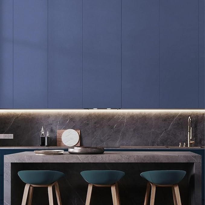 practicalWs Blue Peel and Stick Wallpaper 15.7" x 590.5" Blue Contact Paper - Image 4