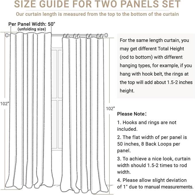 100% Blackout Shield Linen Blackout Curtains - Image 8