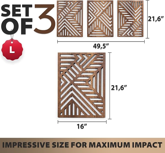 qmmp Modern Wooden Wall Sculptures - Image 4