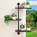 Rotating Window Plant Shelves 3-Tier, Wooden Window Shelf by BUTUNITA