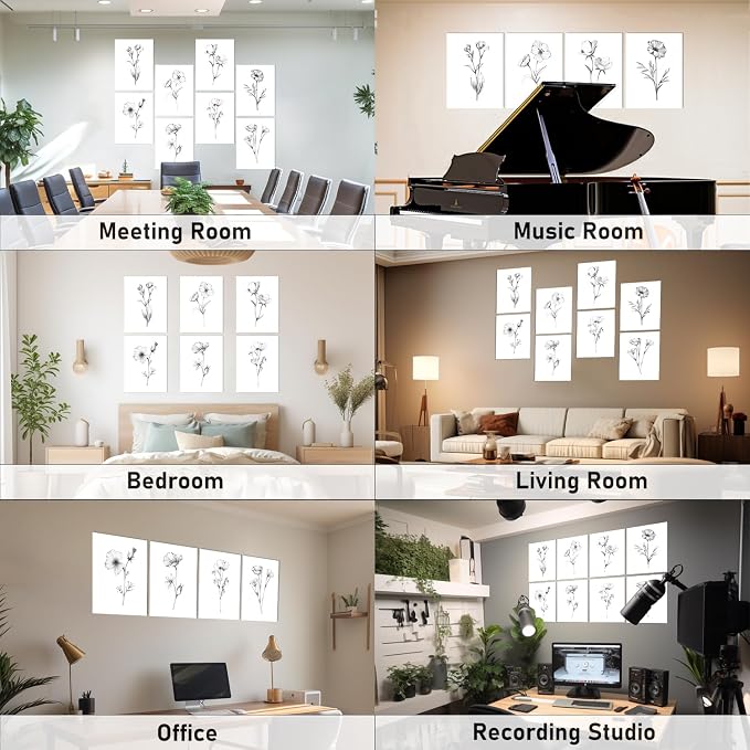 FurnoFlexArt Acoustic Panels Tiles Decorative Room Sound Proof Foam Absorbing - Image 8