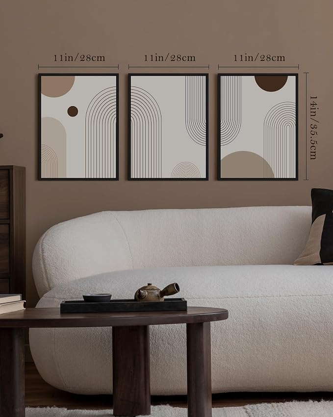 PHOPAGO Boho Wall Art Minimalist Bohemain Framed Wall Printing 11x14in Abstract - Image 6