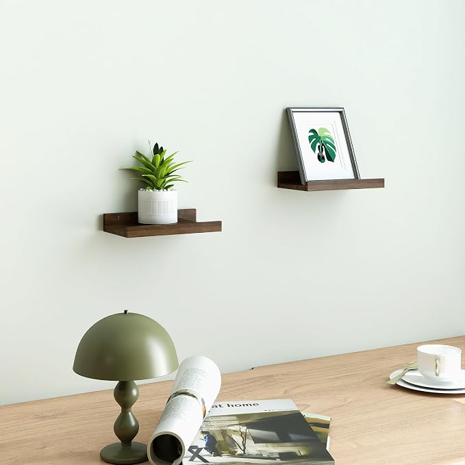 Small Floating Shelves for Wall Decor, Wall Mounted Wood Shelf for Bedroom - Image 2