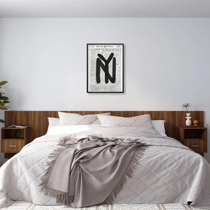 Black and White Newspaper Wall Art Vintage New York City Poster Trendy - Image 5