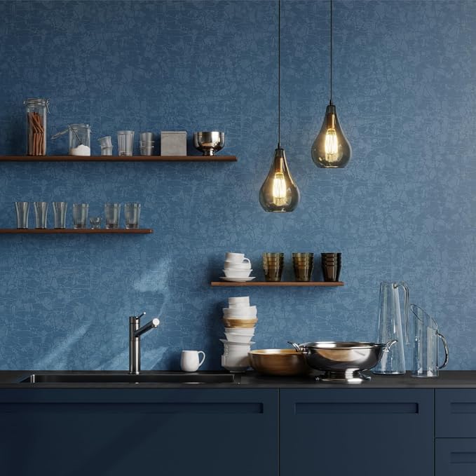 Abyssaly Blue Peel and Stick Wallpaper - Image 6