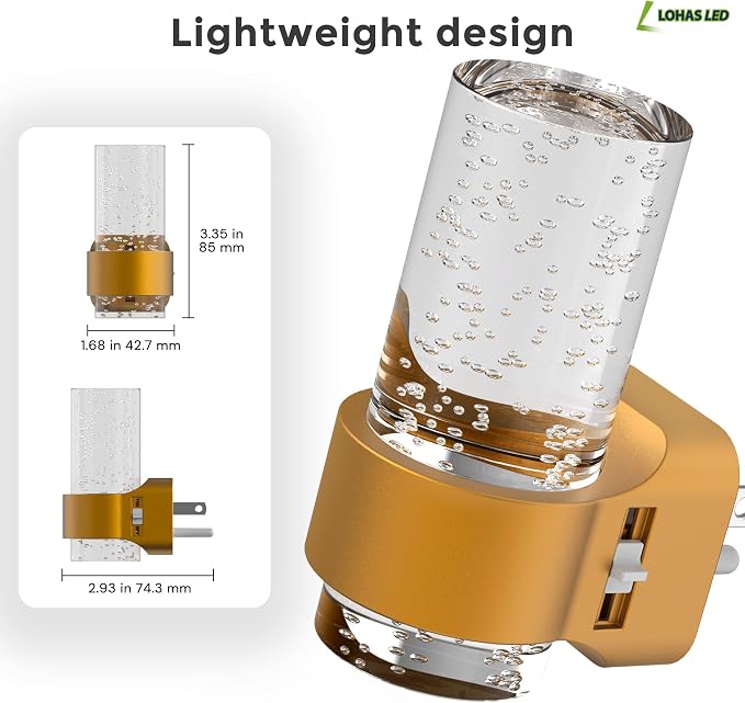 L LOHAS LED Night Lights Plug into Wall, 2 Pack Mini Dimmable Night Light - Image 5