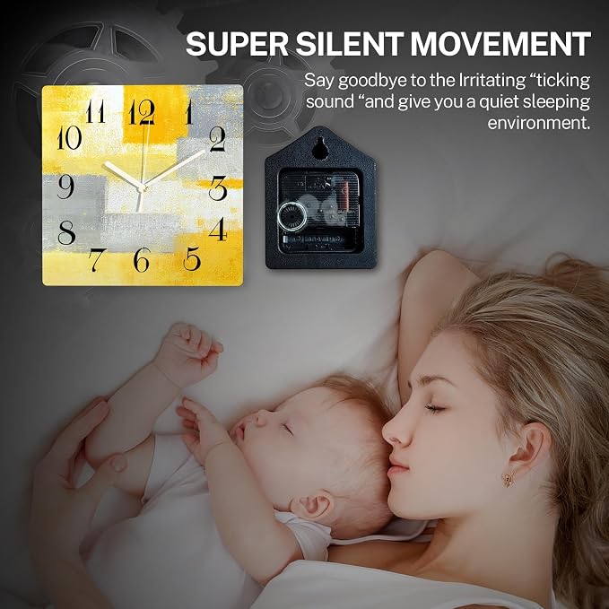 ArtSocket 12 Inch Silent Non-Ticking Wall Clock, Modern Vintage Style, Battery - Image 2