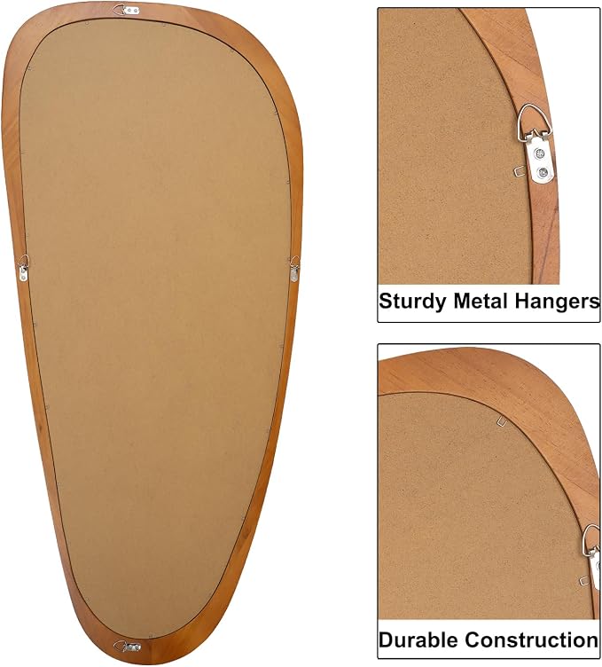 BOMINICA Full Length Irregular Wall Mirror, Decorative Floor Mirror - Image 4