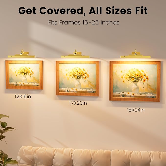 Corless Picture Lights 2 Pack, 4400mAh Battery Operated Wirelesss Wall Lights - Image 7