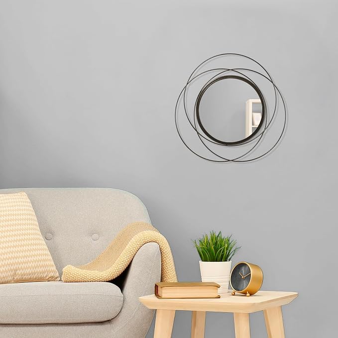 Circle Mirror Wall Decorative Metal Wall Mirror, Art Small Round Wall Home - Image 3