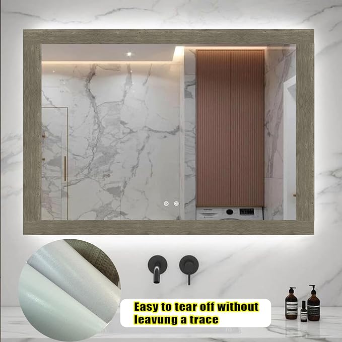 Teemall 10M Black Wood Grain Removable PVC Waterproof Border Wall Decor - Image 6