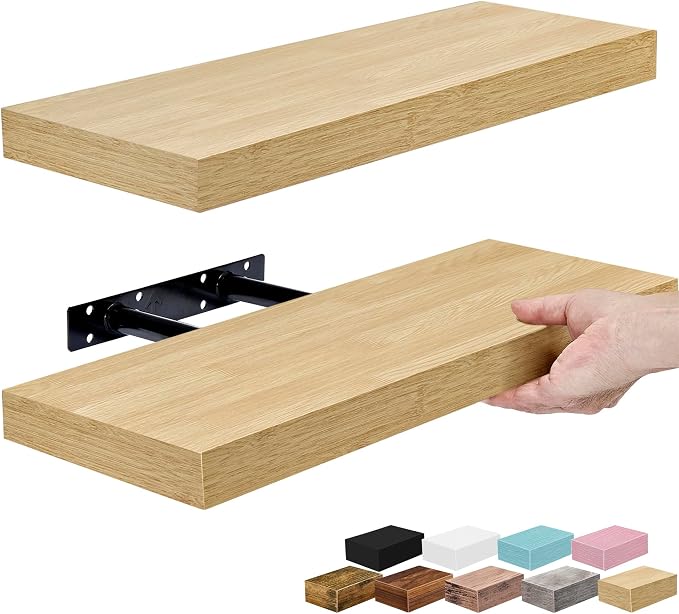 Sorbus Floating Shelves for Wall – 16 Inch Floating Shelf for Kitchen, Living by Sorbus