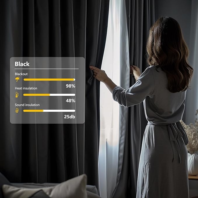 Room Divider Blackout Curtain Track Curtains Wall Dividers Panels Screen - Image 3