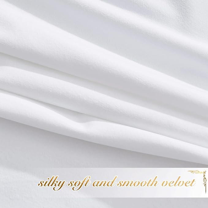 NICETOWN White Velvet Curtains 84 inches - Image 5