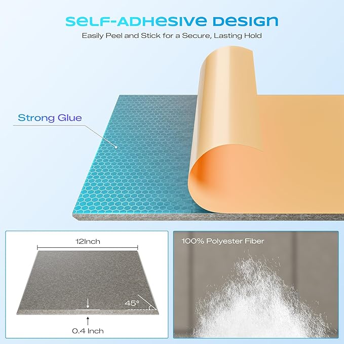 18 Pack Acoustic Panels for Walls, Sound Absorbing Foam Panels for Home & - Image 2