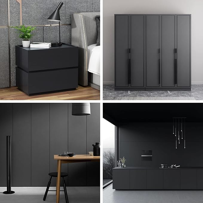 Arthome 11.8''x100'' Black Contact Paper, Self Adhesive Wallpaper Waterproof - Image 7