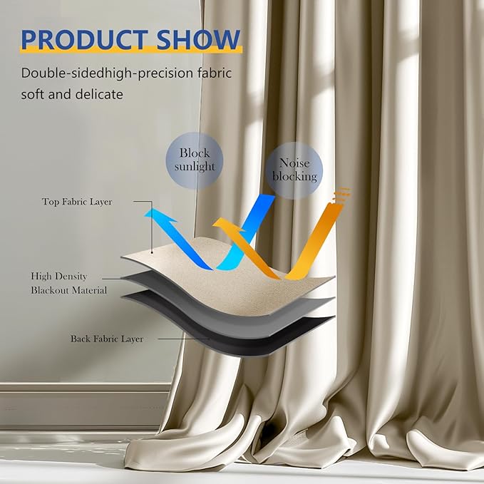 Room Divider Blackout Curtain Track Curtains Wall Dividers Panels Screen - Image 4