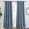 NICETOWN Smoky Blue Blackout Curtains 90 inches Length by NICETOWN