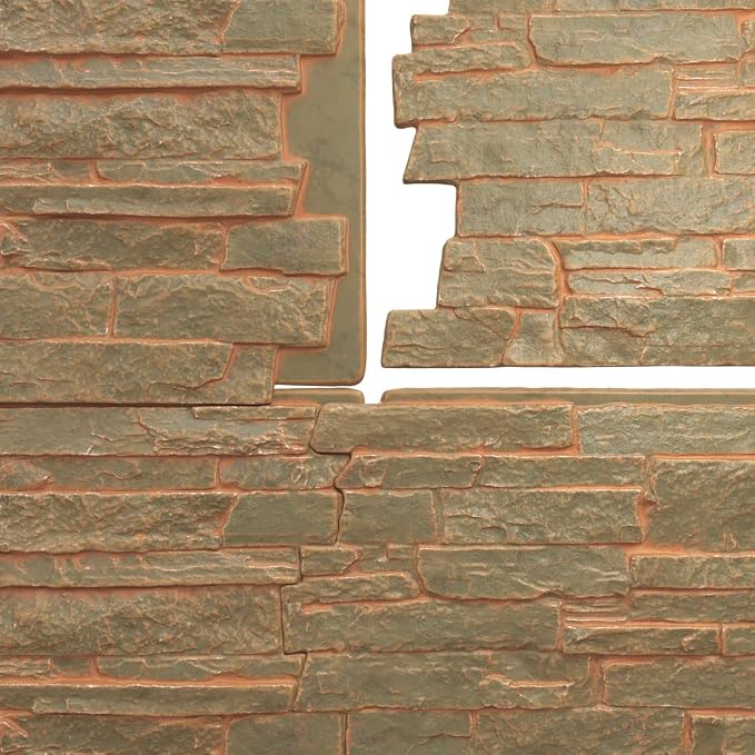EverStone Acadia Ledge Faux Stone Panel, Iron Mill Color - Image 9