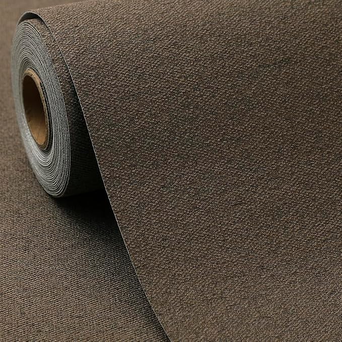 SHUFA Brown Cotton-Like Textured Grasscloth Wallpaper Matte Thick Real Woven by Unknown