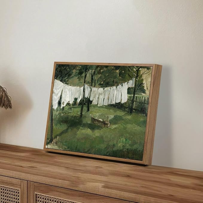 OIQArtOIQ Vintage Landscape Canvas Wall Art Framed Natural Scenery Painting - Image 6