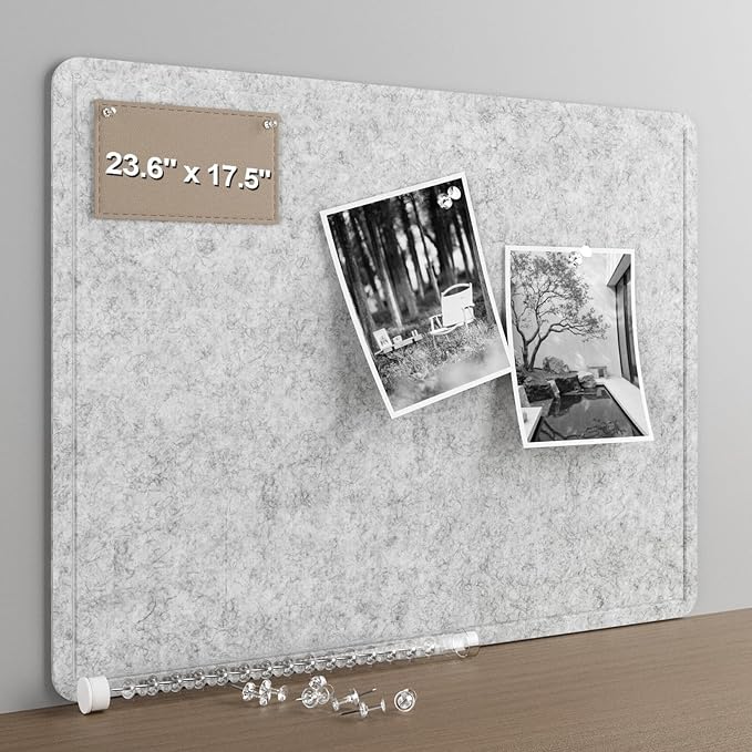 Large Felt Bulletin Board for Wall, Soft Felt Cork Board for Office, Home by CreateYourIdealSpace