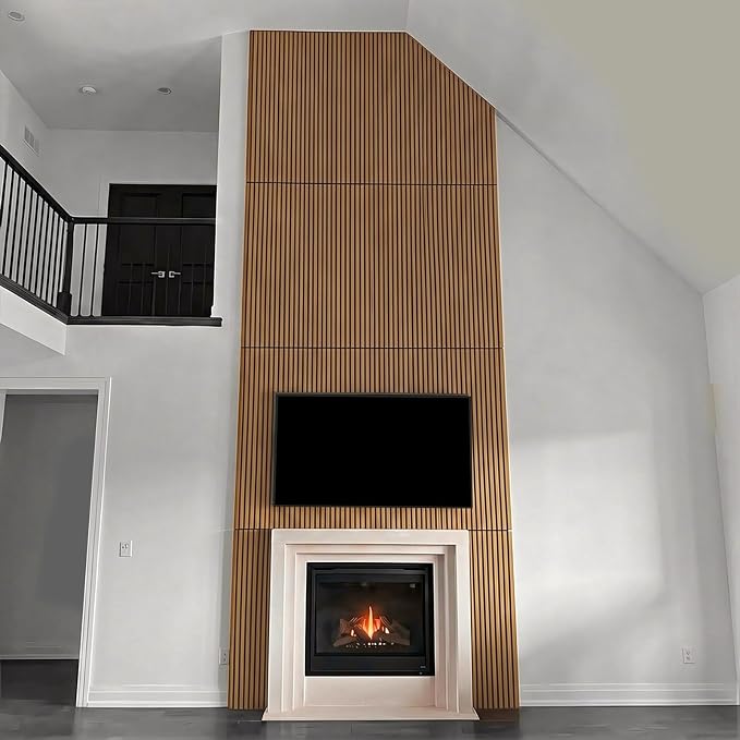 Wood Slat Acoustic Wall Panels-3D Fluted Sound Absorbing Panel - Image 7