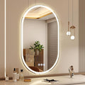 BEAUTYPEAK 48x28 LED Oval Bathroom Mirror by BEAUTYPEAK