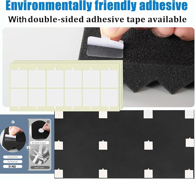 4 Pack-48X24X2 Inches Acoustic Panels, Egg Crate Foam soundproof wall Panels - Image 5